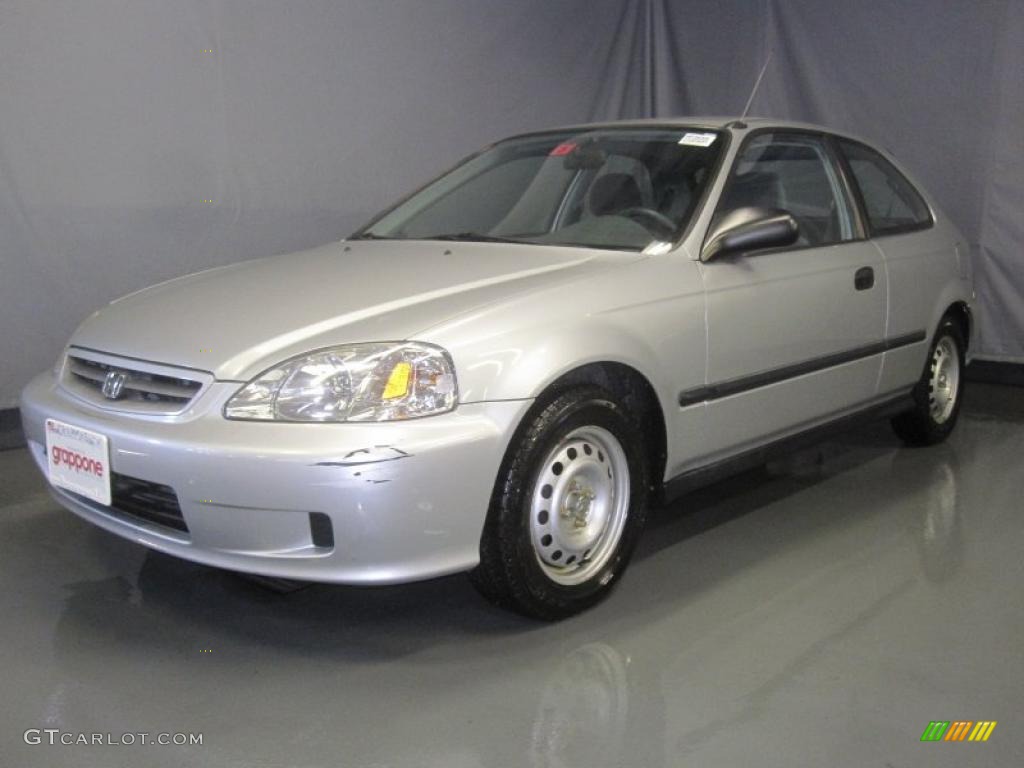 1999 Civic CX Coupe - Vogue Silver Metallic / Gray photo #1