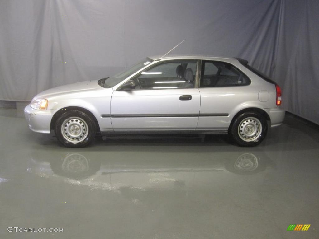 1999 Civic CX Coupe - Vogue Silver Metallic / Gray photo #2