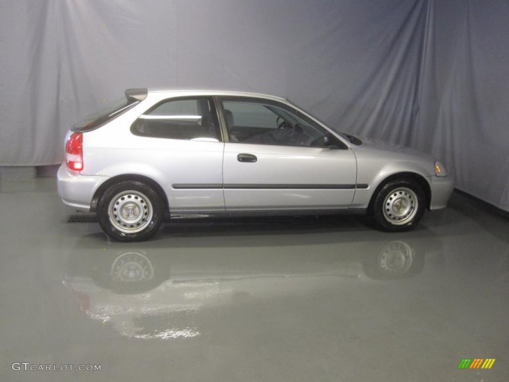 1999 Civic CX Coupe - Vogue Silver Metallic / Gray photo #4