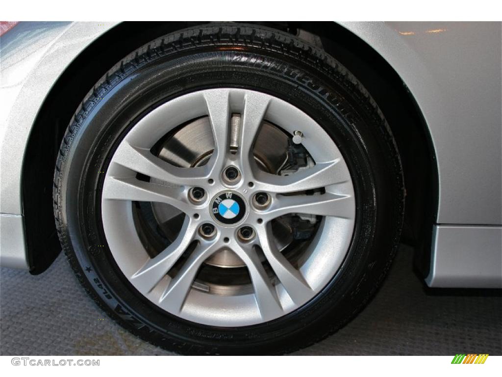 2008 3 Series 328i Sedan - Arctic Metallic / Black photo #34