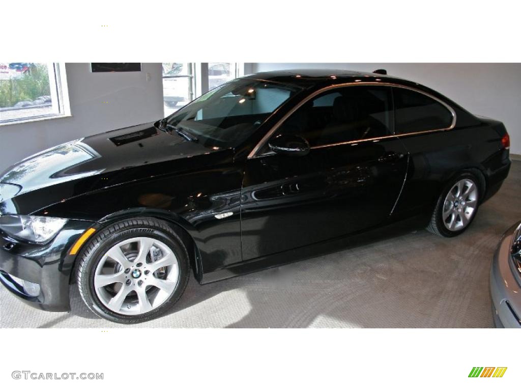 2007 3 Series 335i Coupe - Black Sapphire Metallic / Black photo #10