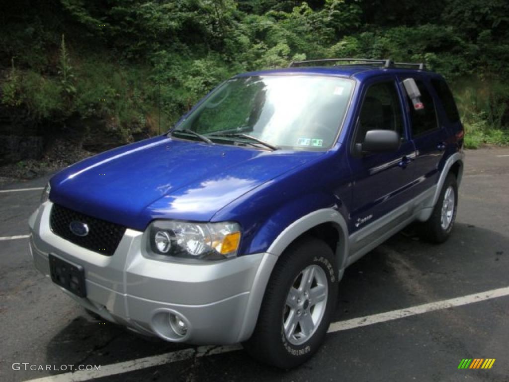 2005 Escape Hybrid 4WD - Sonic Blue Metallic / Ebony Black photo #11