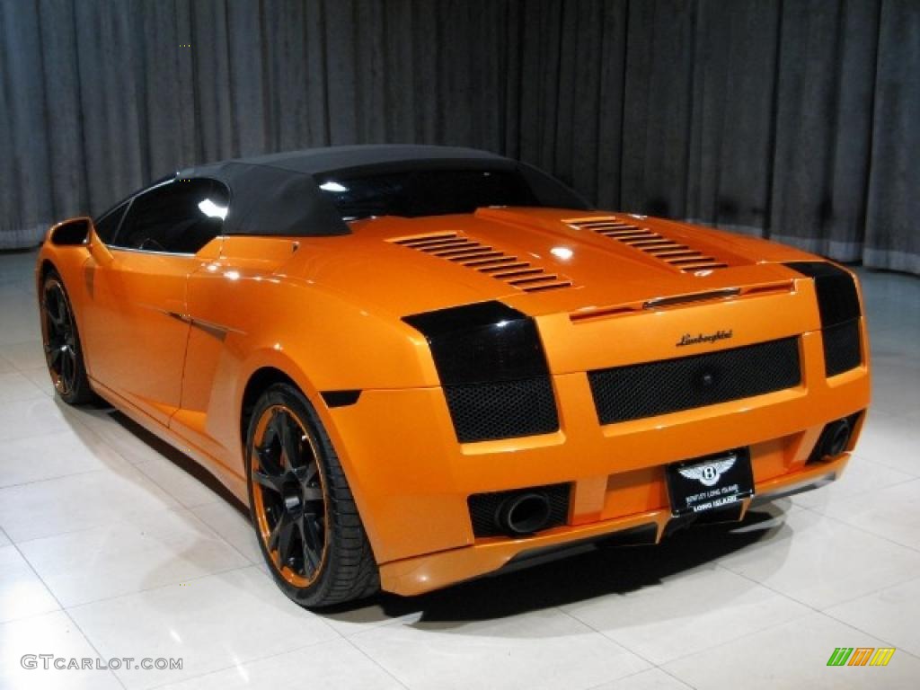 2008 Gallardo Spyder E-Gear - Pearl Orange / Black photo #2