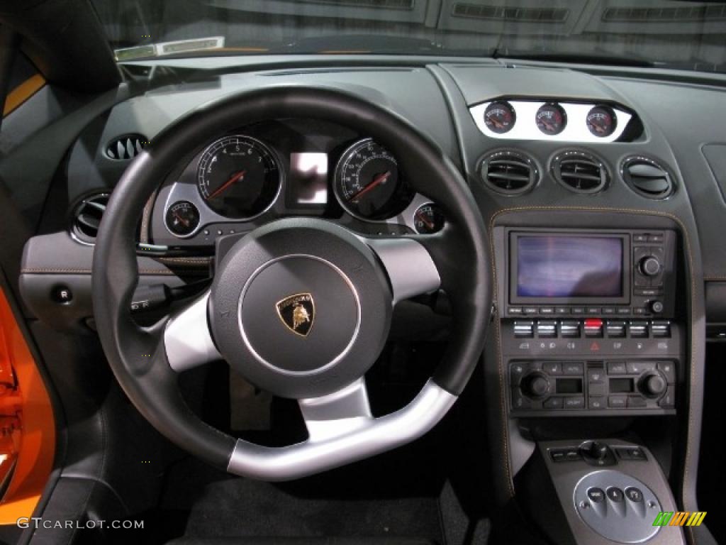 2008 Gallardo Spyder E-Gear - Pearl Orange / Black photo #8