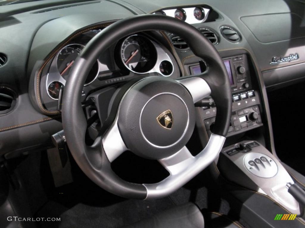 2008 Gallardo Spyder E-Gear - Pearl Orange / Black photo #9
