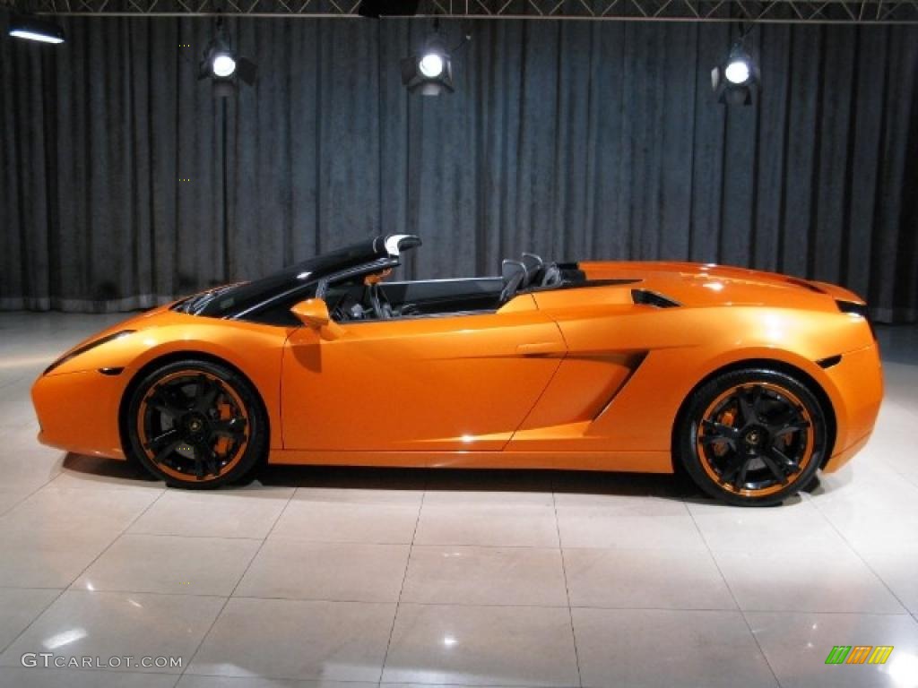 2008 Gallardo Spyder E-Gear - Pearl Orange / Black photo #20