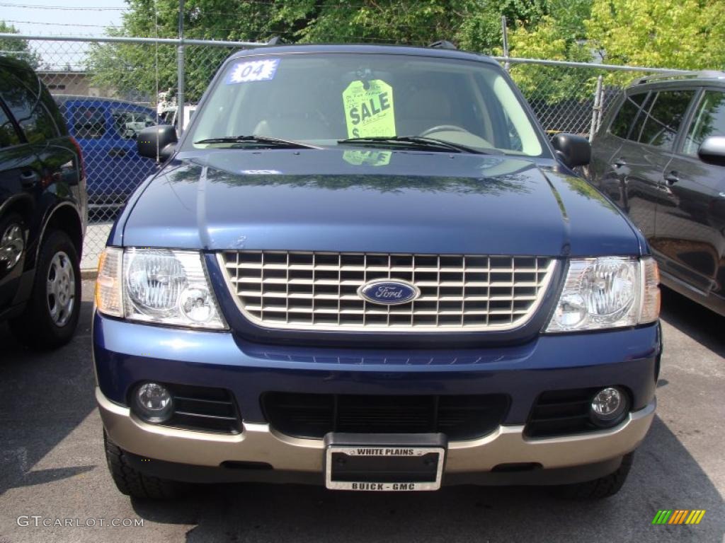 2004 Explorer Eddie Bauer 4x4 - Dark Blue Pearl Metallic / Medium Parchment photo #2