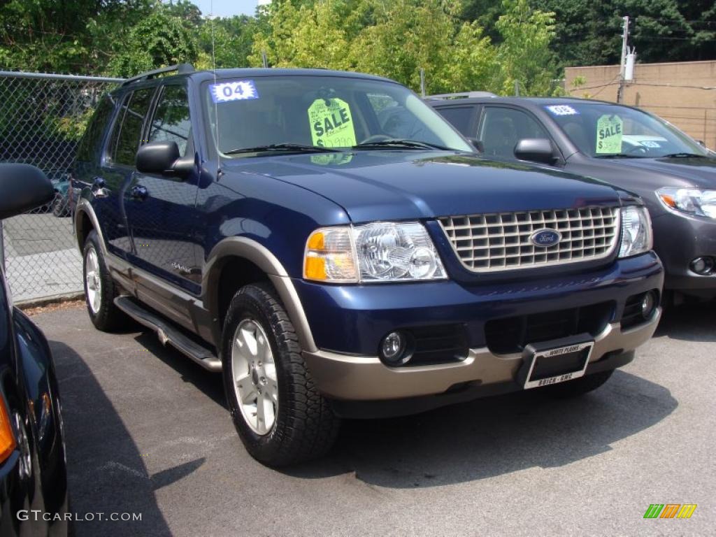 2004 Explorer Eddie Bauer 4x4 - Dark Blue Pearl Metallic / Medium Parchment photo #3