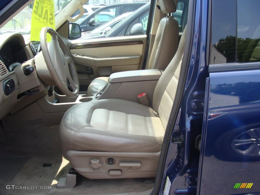 2004 Explorer Eddie Bauer 4x4 - Dark Blue Pearl Metallic / Medium Parchment photo #14