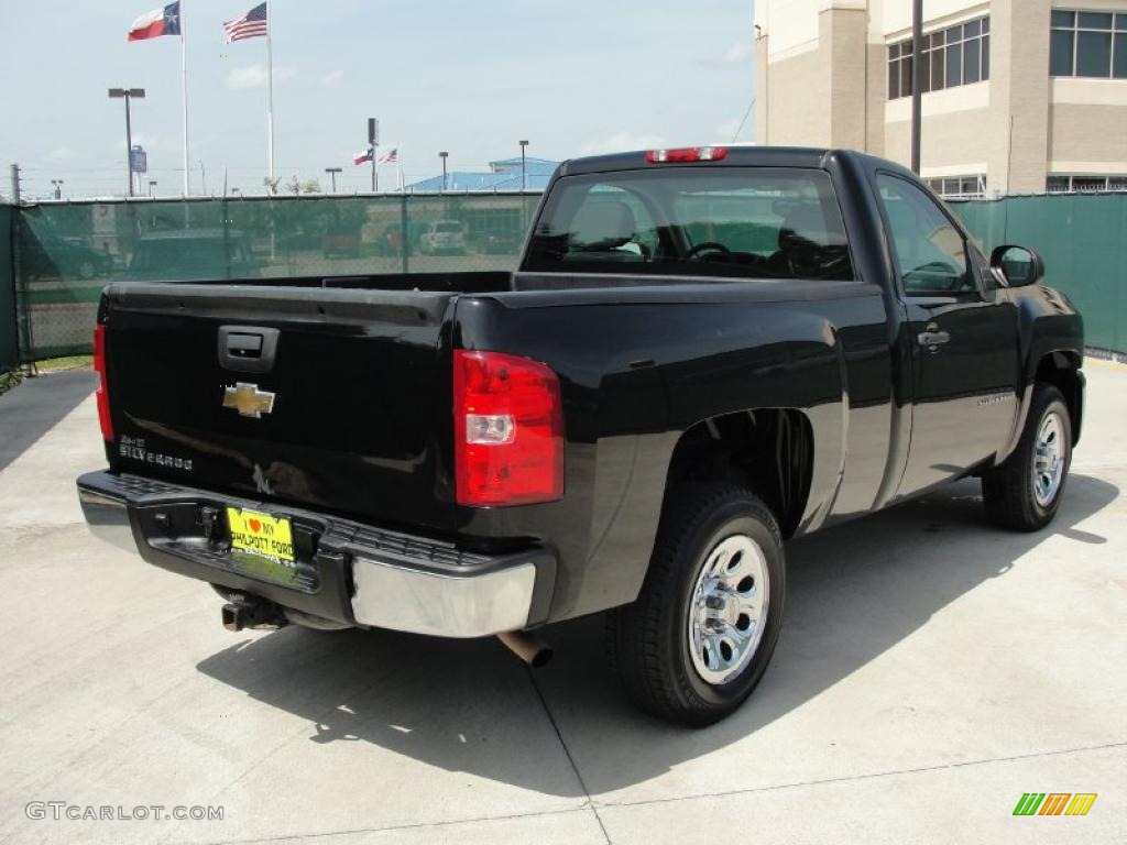 2008 Silverado 1500 Work Truck Regular Cab - Black / Dark Titanium photo #5