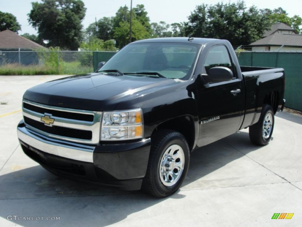 2008 Silverado 1500 Work Truck Regular Cab - Black / Dark Titanium photo #9