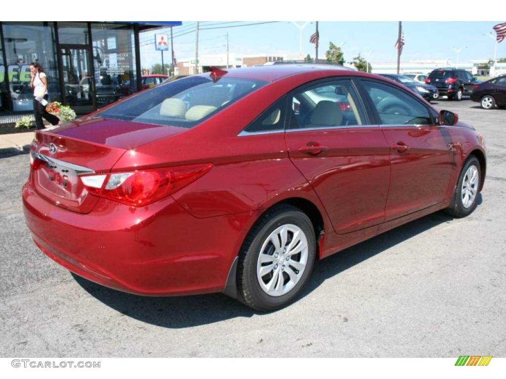 2011 Sonata GLS - Venetian Red / Camel photo #2