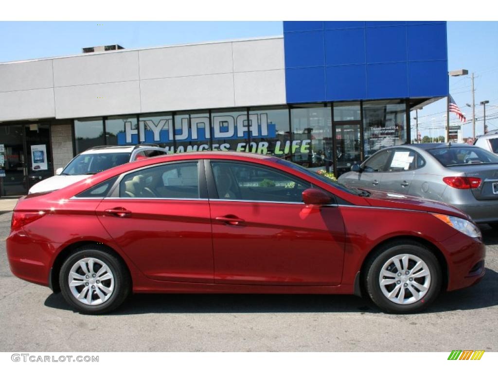 2011 Sonata GLS - Venetian Red / Camel photo #6