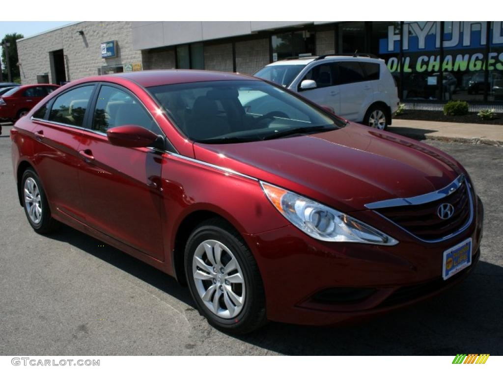 2011 Sonata GLS - Venetian Red / Camel photo #7