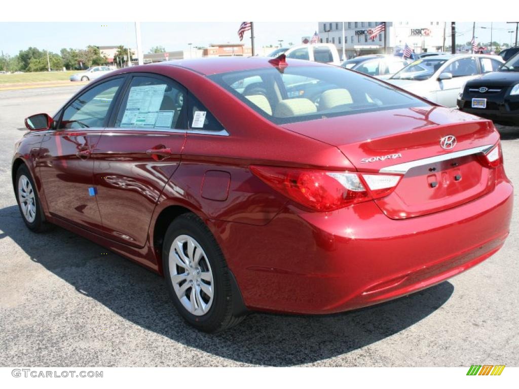 2011 Sonata GLS - Venetian Red / Camel photo #8
