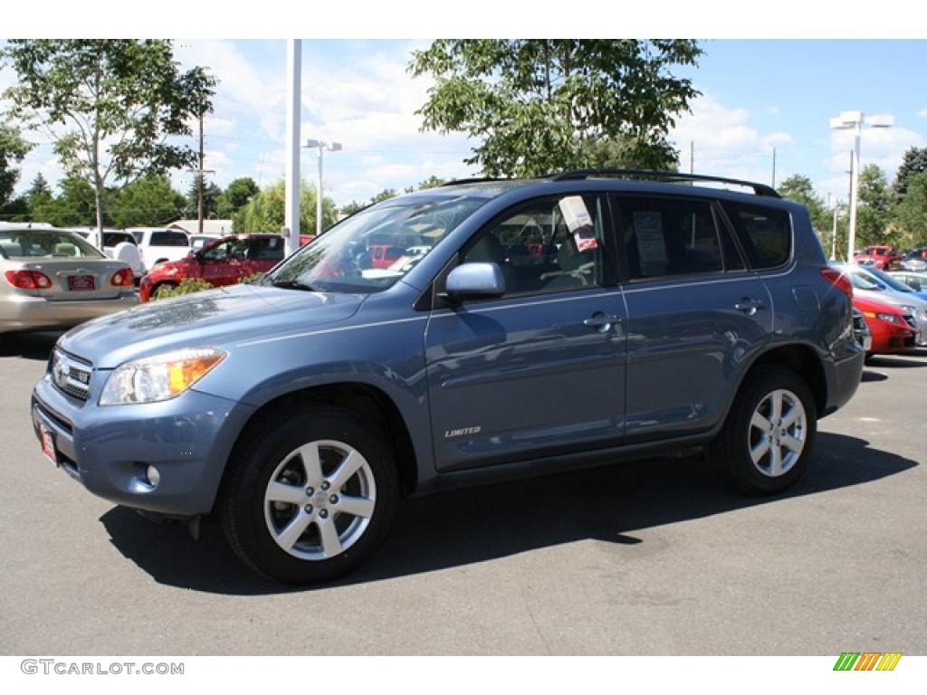 2008 RAV4 Limited V6 4WD - Pacific Blue Metallic / Ash photo #5