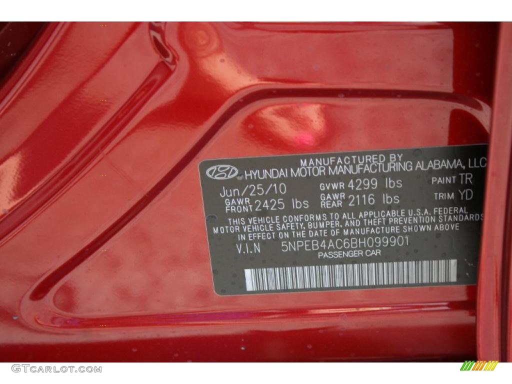 2011 Sonata GLS - Venetian Red / Camel photo #25
