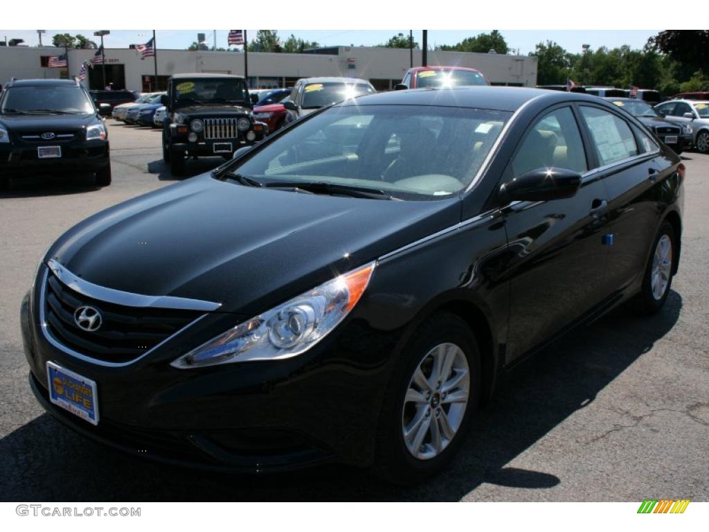 2011 Sonata GLS - Midnight Black / Camel photo #1