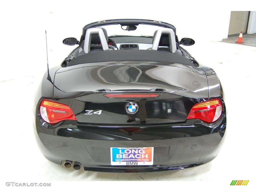 2008 Z4 3.0i Roadster - Jet Black / Black photo #7