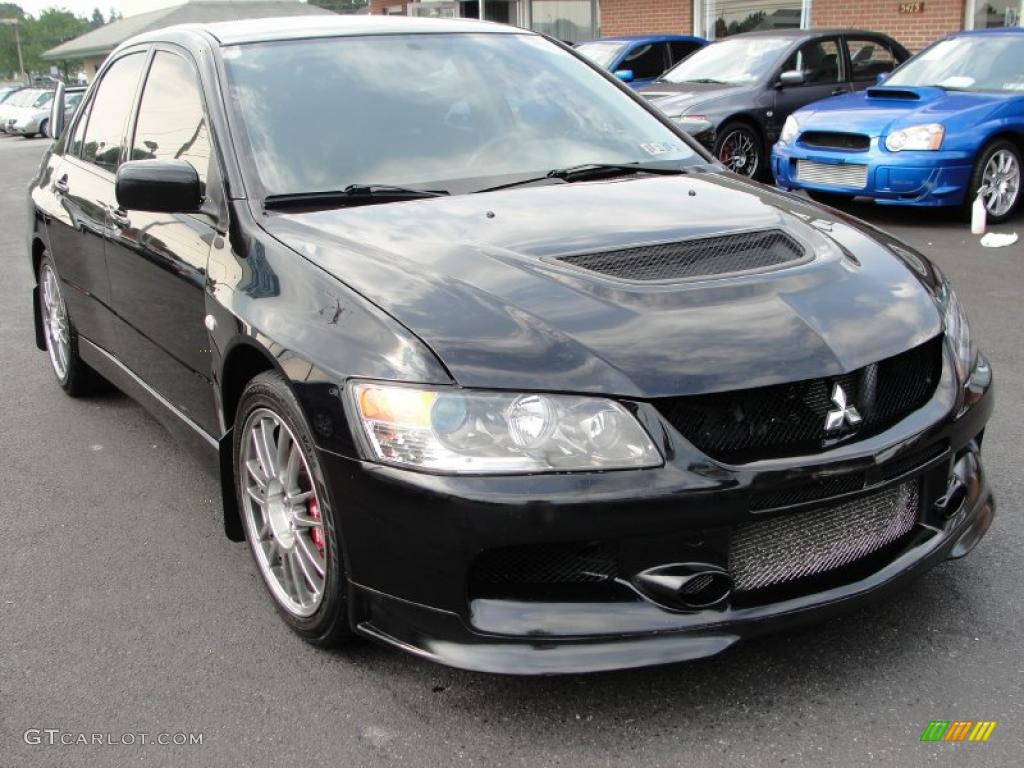 2006 Lancer Evolution IX MR - Tarmac Black / Black Leather photo #1