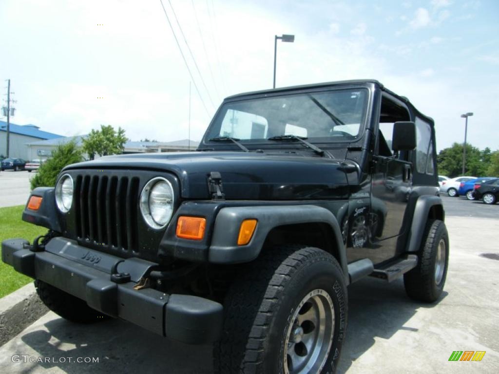 2000 Wrangler Sport 4x4 - Black / Agate photo #1