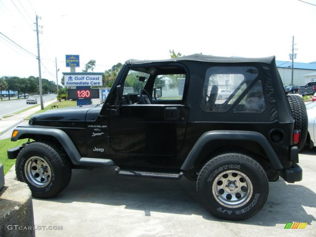 2000 Wrangler Sport 4x4 - Black / Agate photo #2