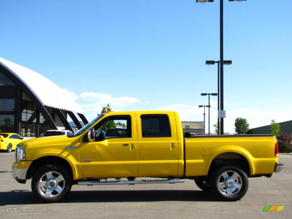 2006 F350 Super Duty Amarillo Edition Crew Cab 4x4 - Blazing Yellow / Black photo #1