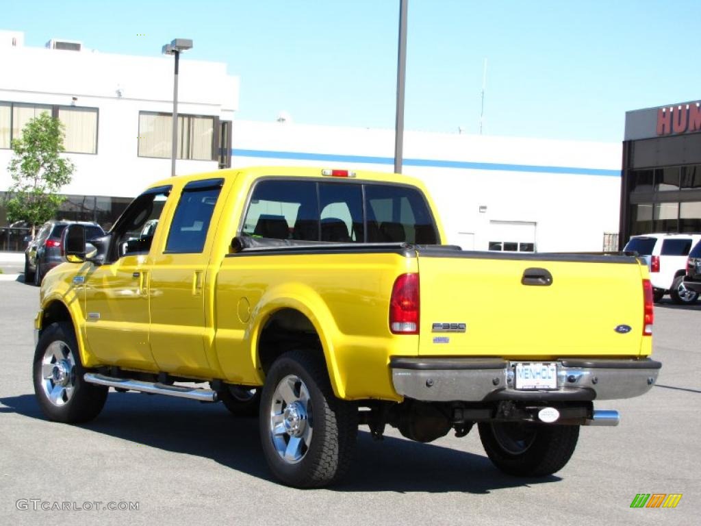 2006 F350 Super Duty Amarillo Edition Crew Cab 4x4 - Blazing Yellow / Black photo #14
