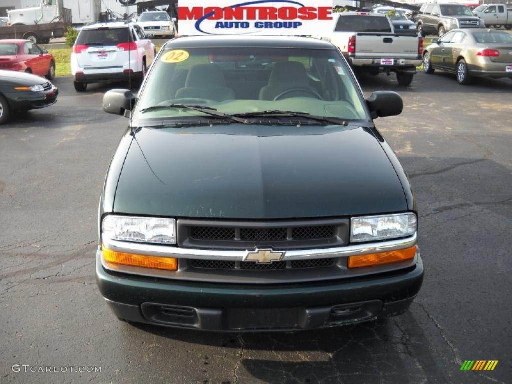 2002 S10 LS Extended Cab - Forest Green Metallic / Medium Gray photo #19