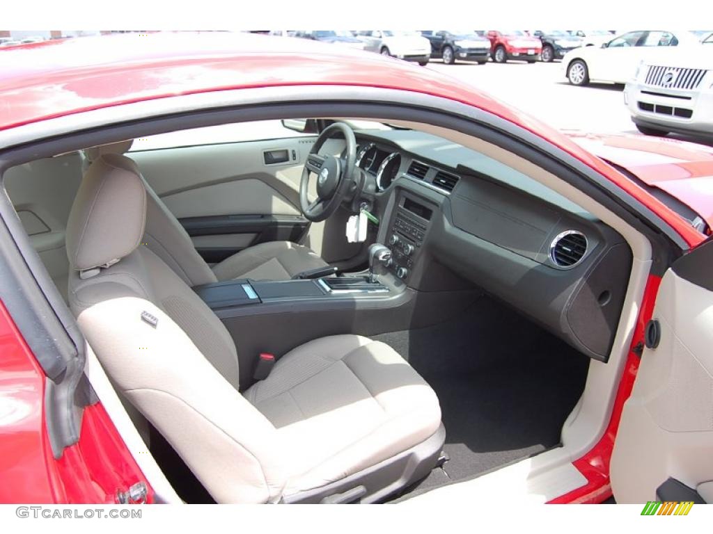 2010 Mustang V6 Coupe - Torch Red / Saddle photo #9