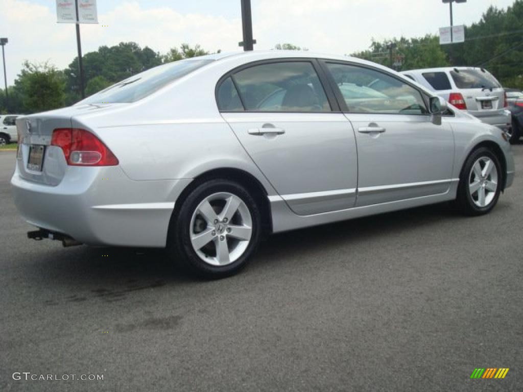 2007 Civic EX Sedan - Alabaster Silver Metallic / Gray photo #6