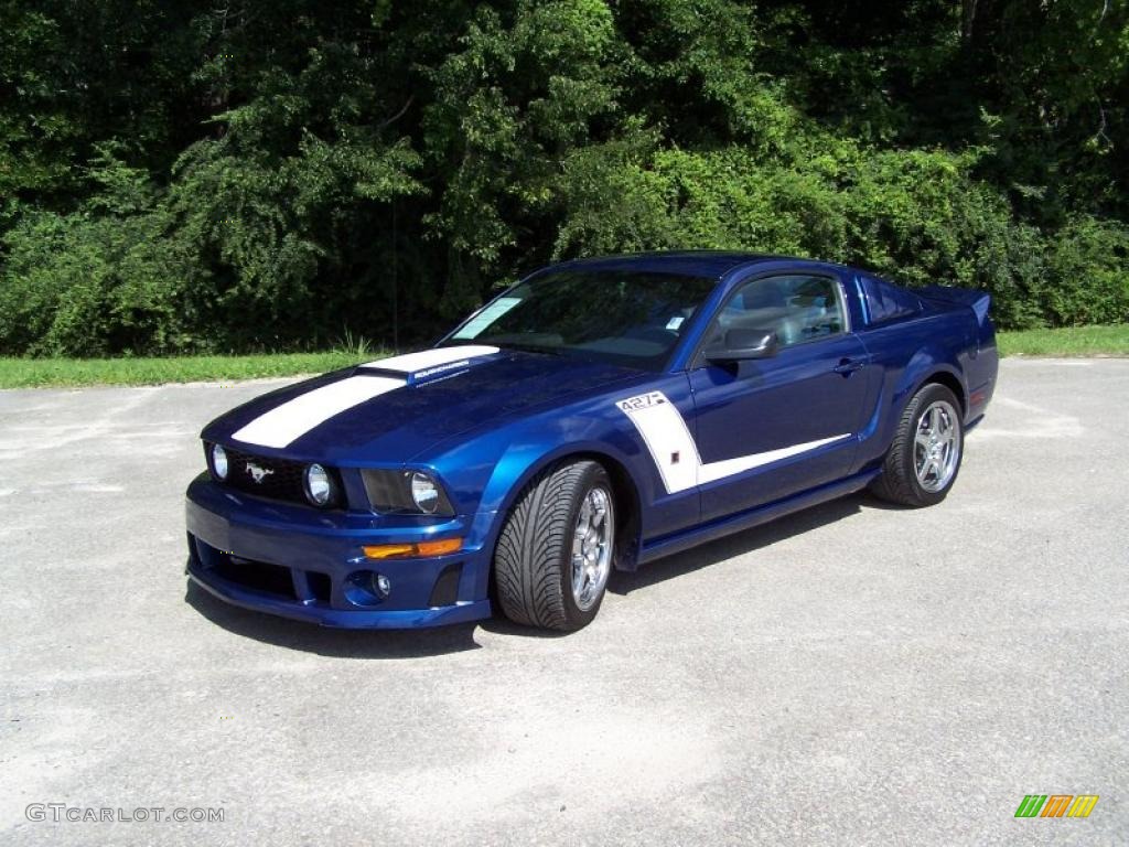 2008 Mustang Roush 427R Coupe - Vista Blue Metallic / Black/Blue photo #1