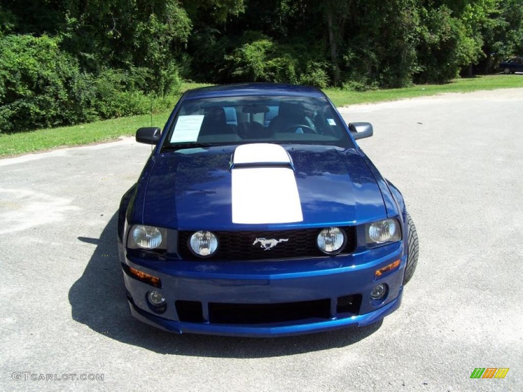 2008 Mustang Roush 427R Coupe - Vista Blue Metallic / Black/Blue photo #2