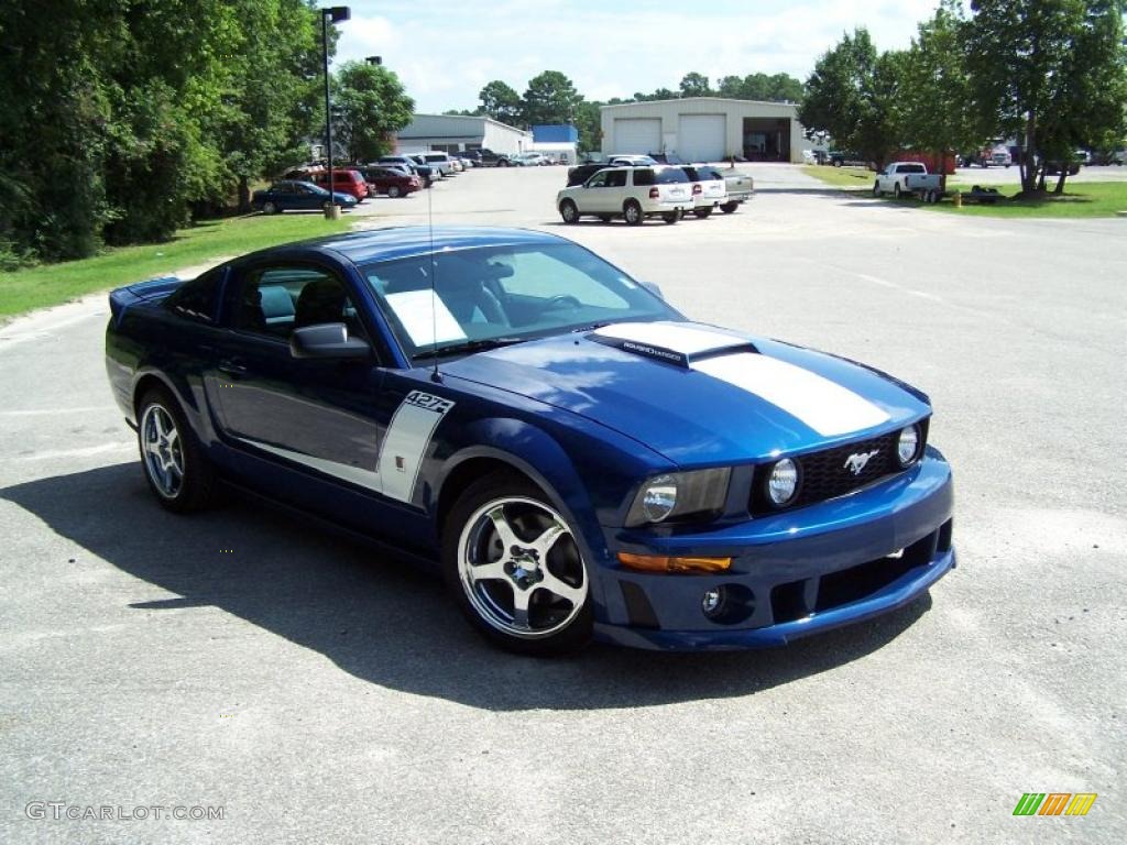 2008 Mustang Roush 427R Coupe - Vista Blue Metallic / Black/Blue photo #3