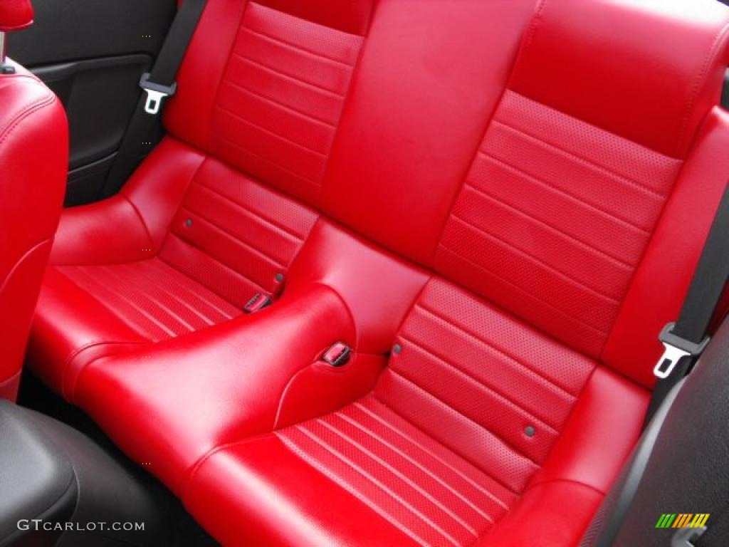 2005 Mustang GT Premium Convertible - Satin Silver Metallic / Red Leather photo #20
