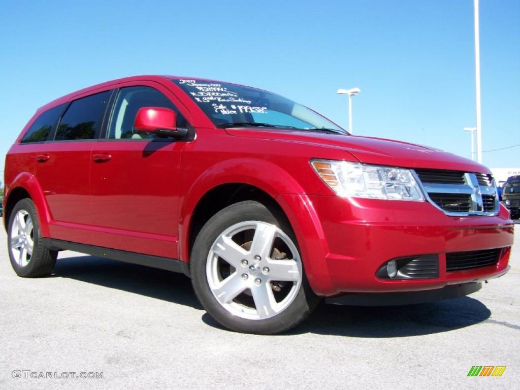 2009 Journey SXT AWD - Inferno Red Crystal Pearl / Dark Slate Gray/Light Graystone photo #1