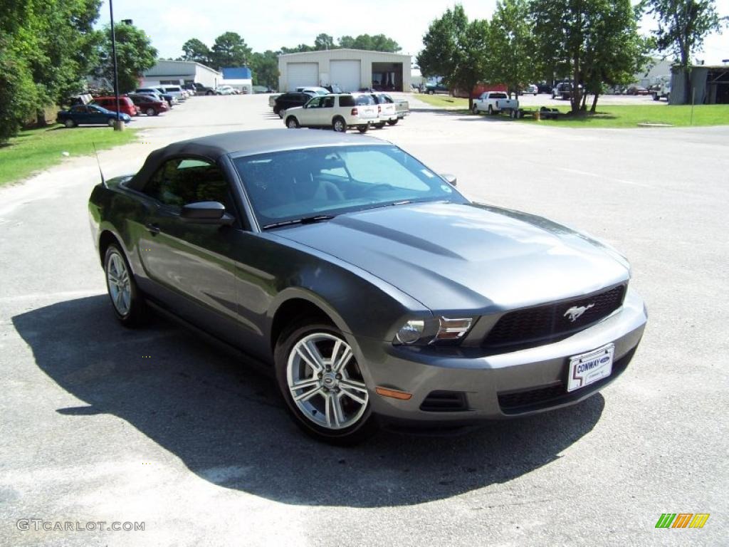 2010 Mustang V6 Convertible - Sterling Grey Metallic / Charcoal Black photo #3