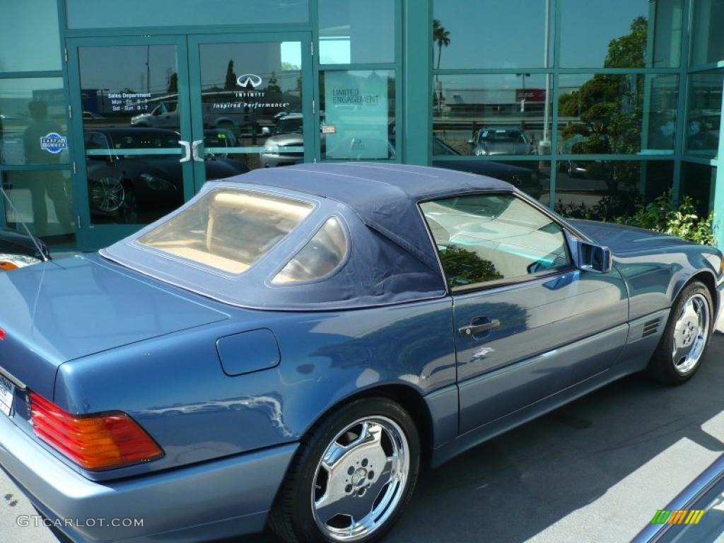 1992 SL 500 Roadster - Nautical Blue Metallic / Parchment photo #28