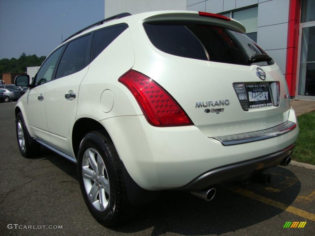 2007 Murano SL AWD - Glacier Pearl White / Cafe Latte photo #4