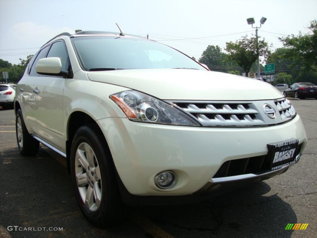 2007 Murano SL AWD - Glacier Pearl White / Cafe Latte photo #8