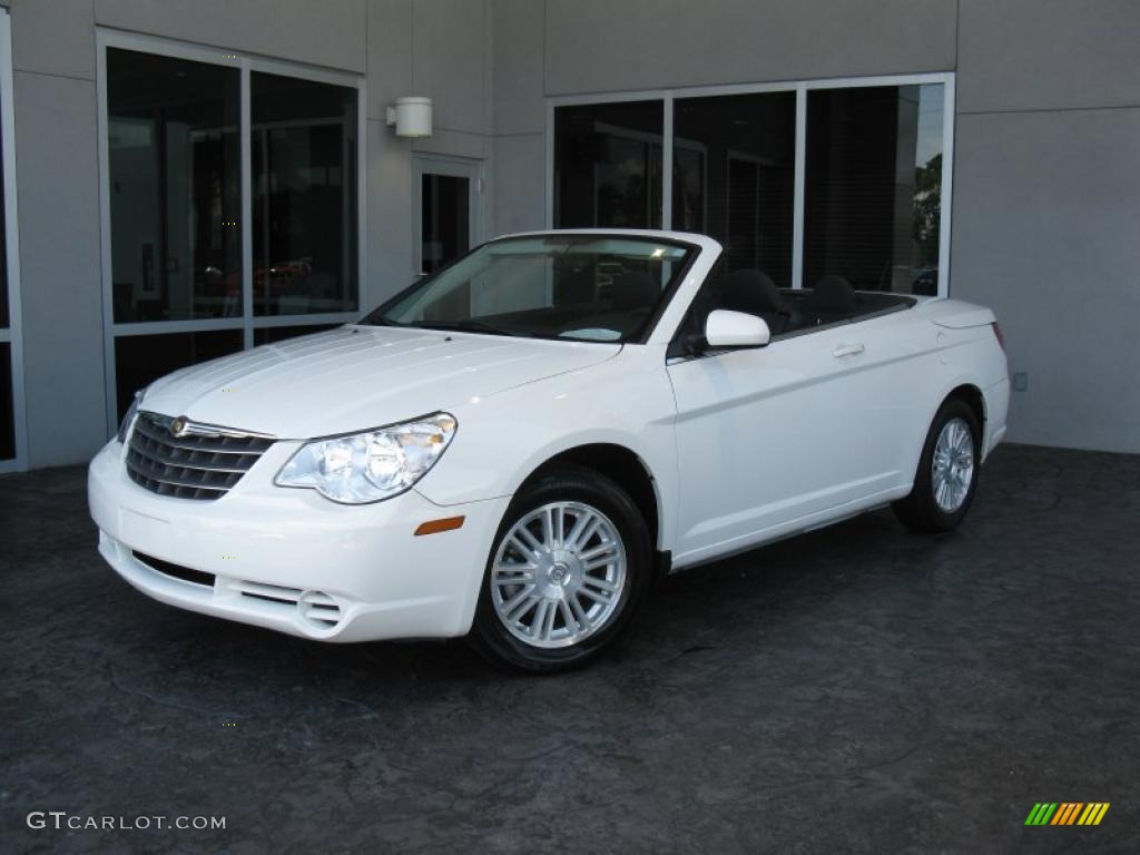 2009 Sebring Touring Convertible - Stone White / Dark Slate Gray photo #2