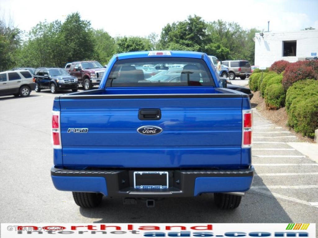 2010 F150 STX SuperCab 4x4 - Blue Flame Metallic / Medium Stone photo #7