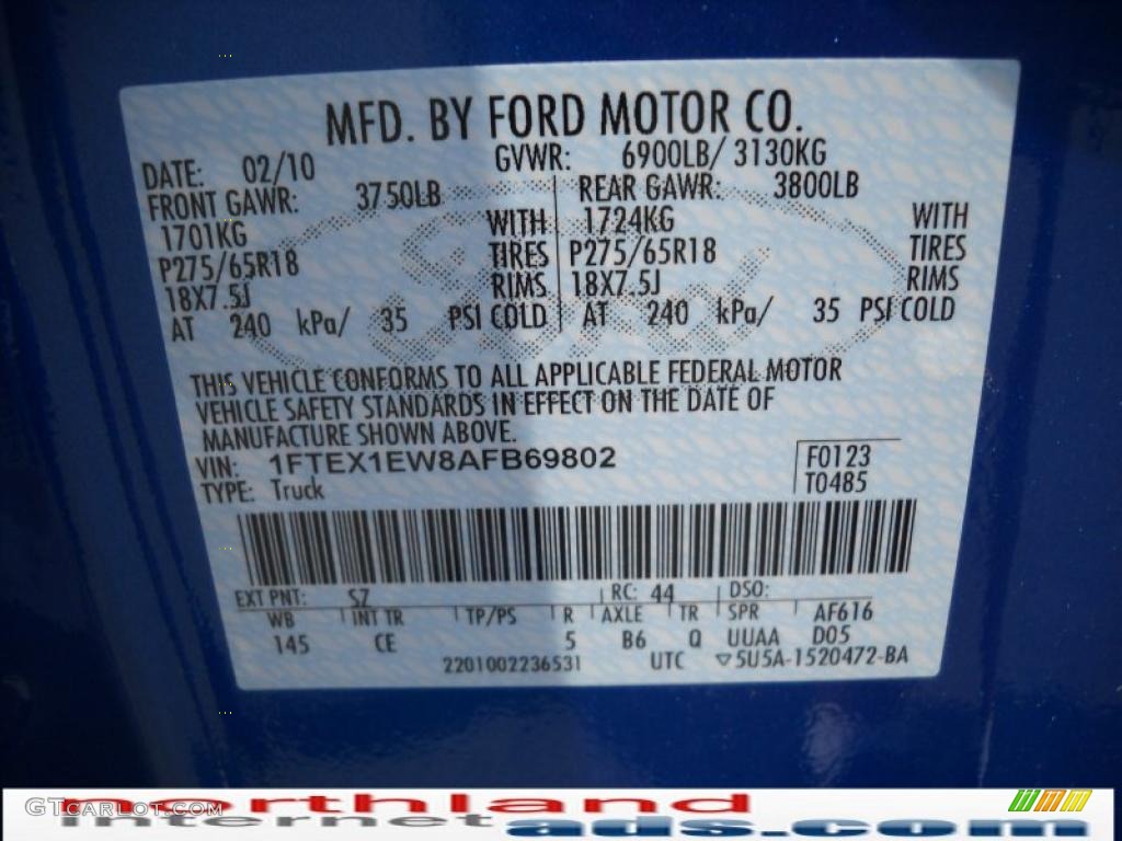 2010 F150 STX SuperCab 4x4 - Blue Flame Metallic / Medium Stone photo #12