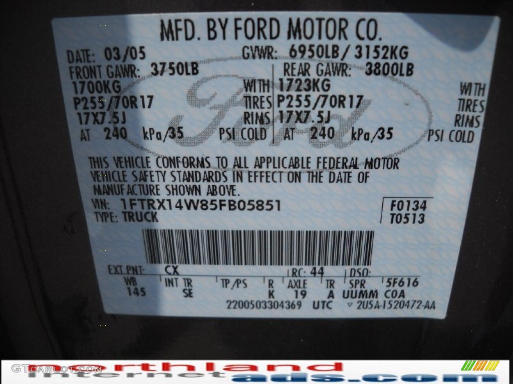 2005 F150 STX SuperCab 4x4 - Dark Shadow Grey Metallic / Medium Flint Grey photo #12