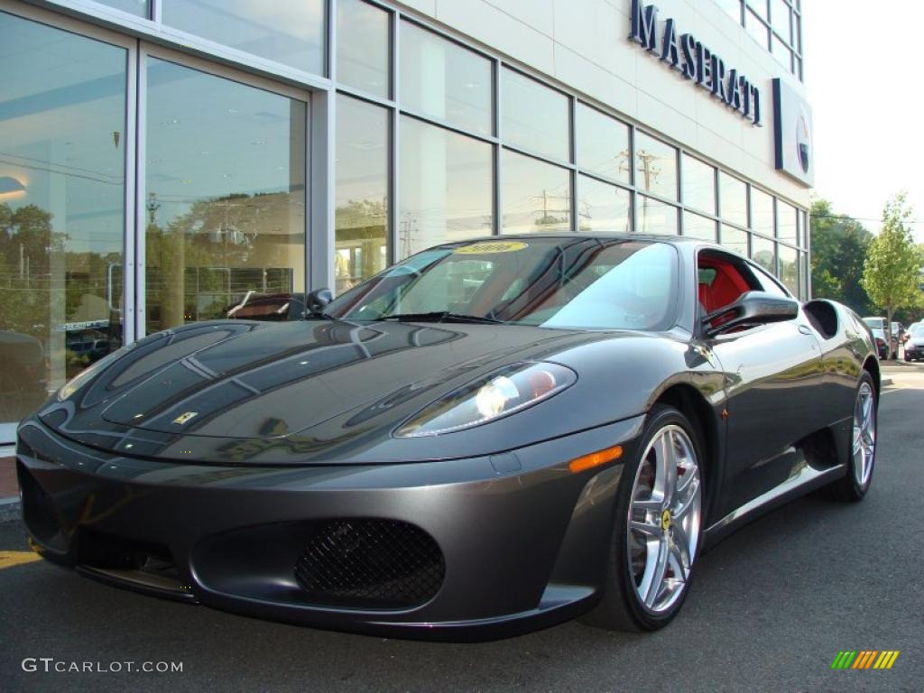 2006 F430 Coupe F1 - Grigio Silverstone (Dark Grey Metallic) / Rosso (Red) photo #1