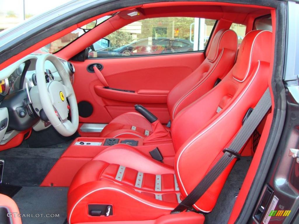 Rosso (Red) Interior 2006 Ferrari F430 Coupe F1 Photo #33112749