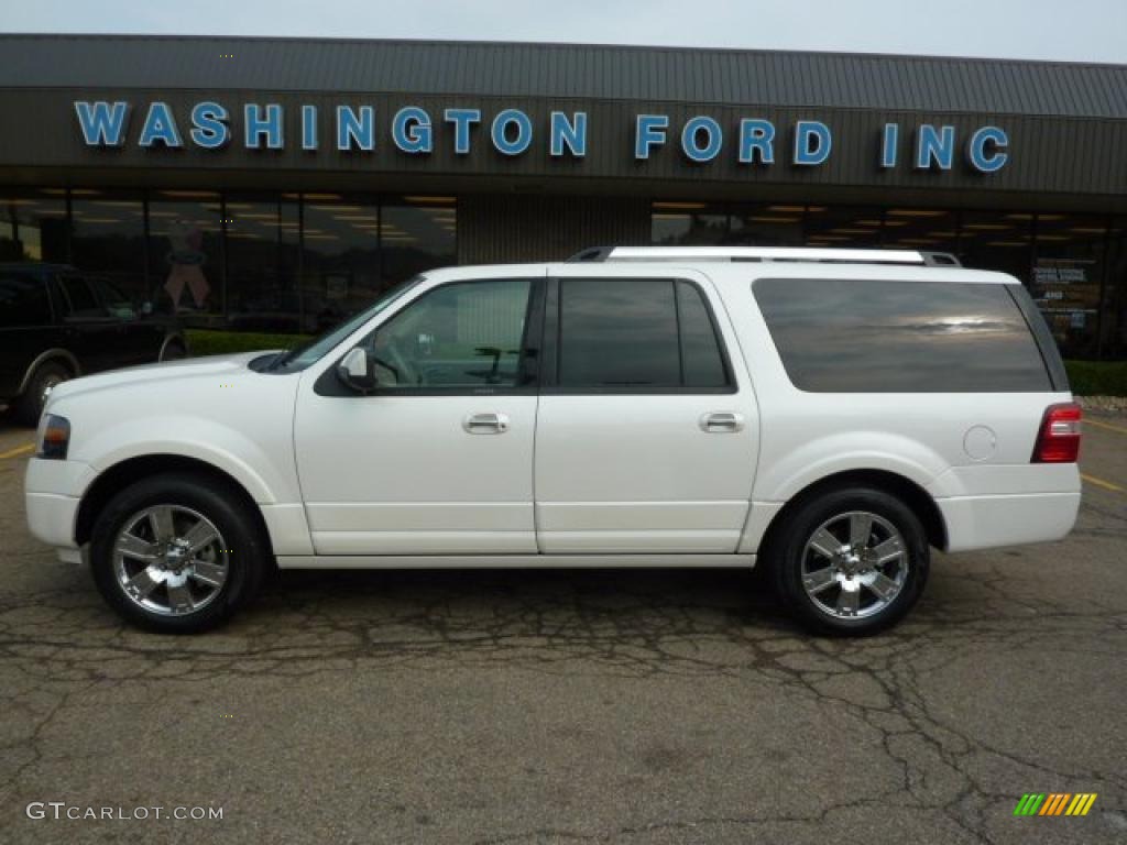 2009 Expedition EL Limited 4x4 - White Platinum Tri-Coat Metallic / Stone photo #1