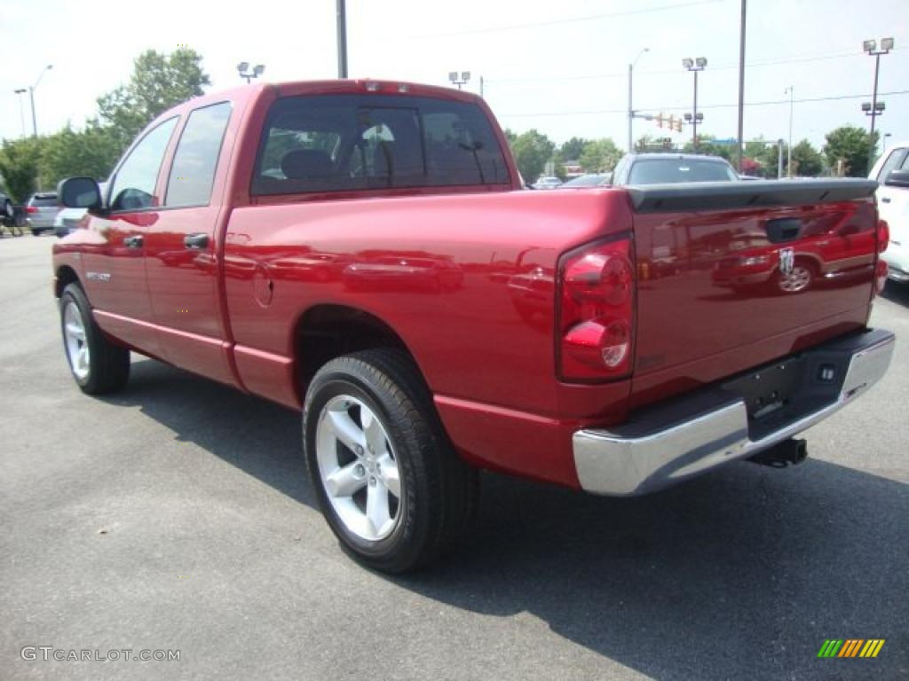 2008 Ram 1500 ST Quad Cab - Inferno Red Crystal Pearl / Medium Slate Gray photo #3