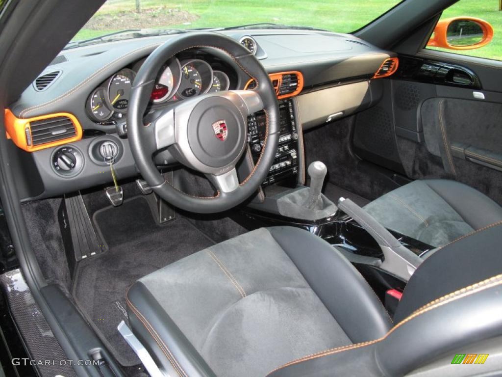 2008 911 GT3 RS - Black/Orange / Black photo #12