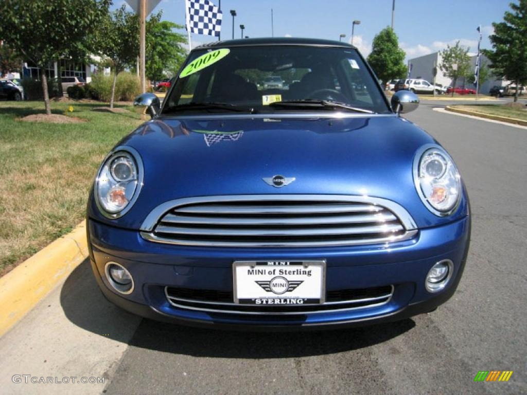 2009 Cooper Hardtop - Lightning Blue Metallic / Punch Carbon Black Leather photo #1